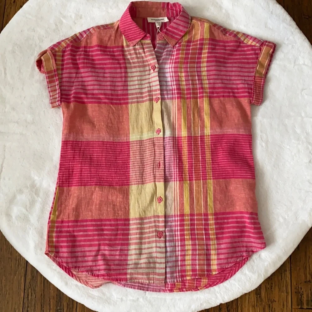 beachlunchlounge spencer shirt made with linen size XS - Picture 4 of 13